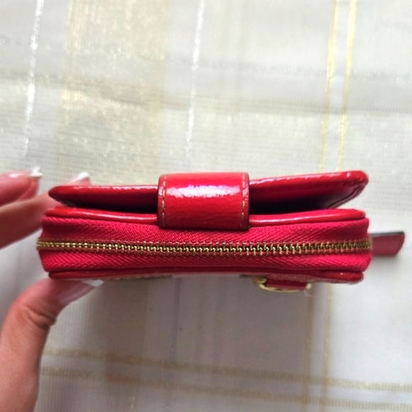 Coach Heritage Khaki Pink Stripe Wallet - Picture 5 of 16